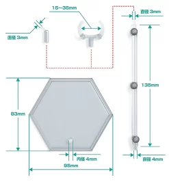 GOOD SMILE COMPANY The Simple Stand X3 (for Figures & Models) Hex Type -Figures and Dolls Store 1e670e30b3a74cdbbb8cf68cb0a33a45.jpg